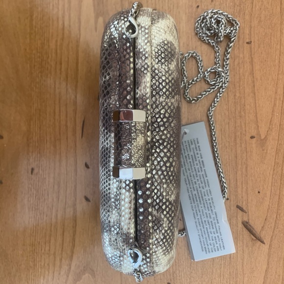 Halston Heritage Snakeskin Box Clutch | NWT - Picture 5 of 7